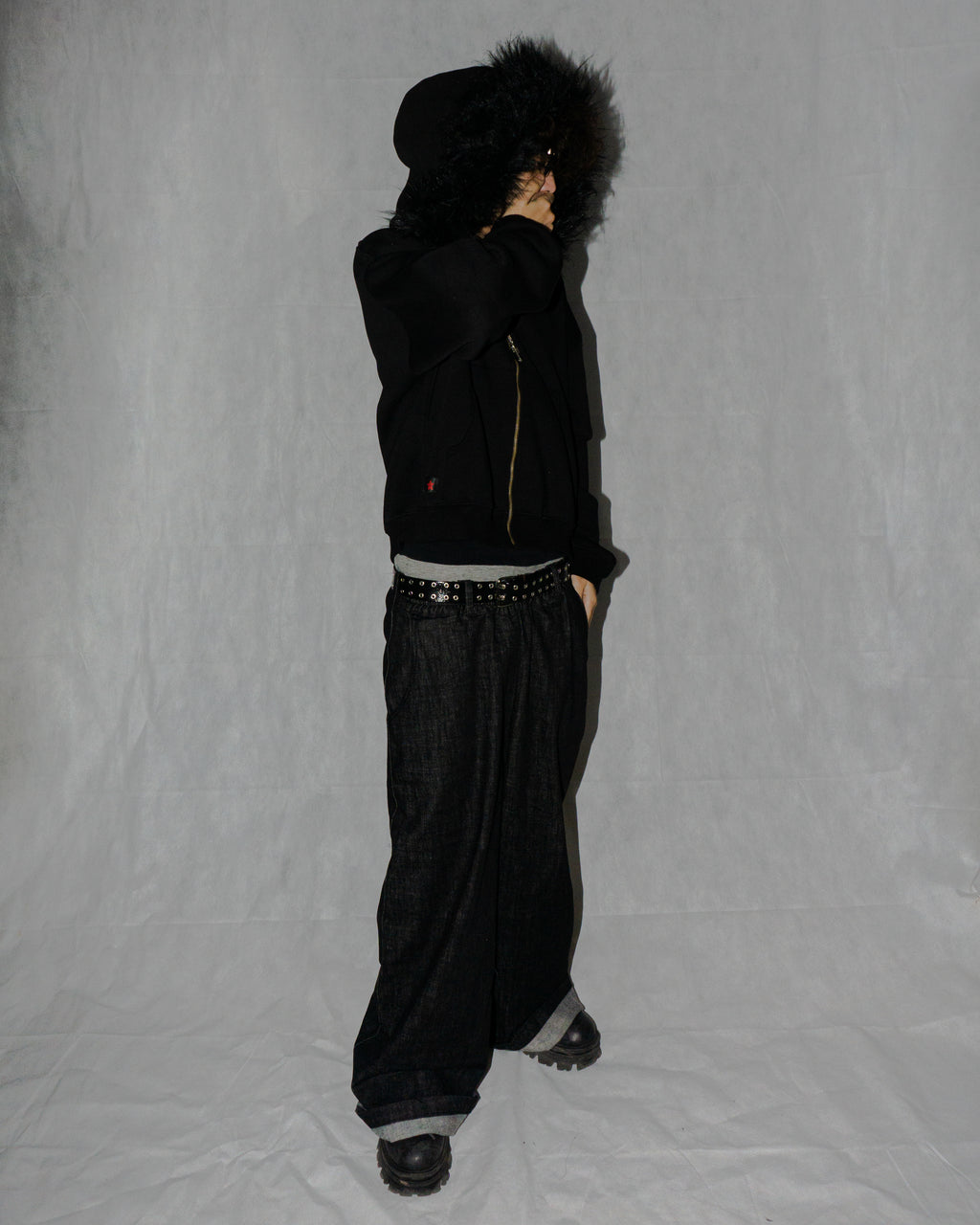 amfy fur zipup hoodie