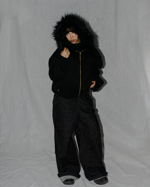 amfy fur zipup hoodie