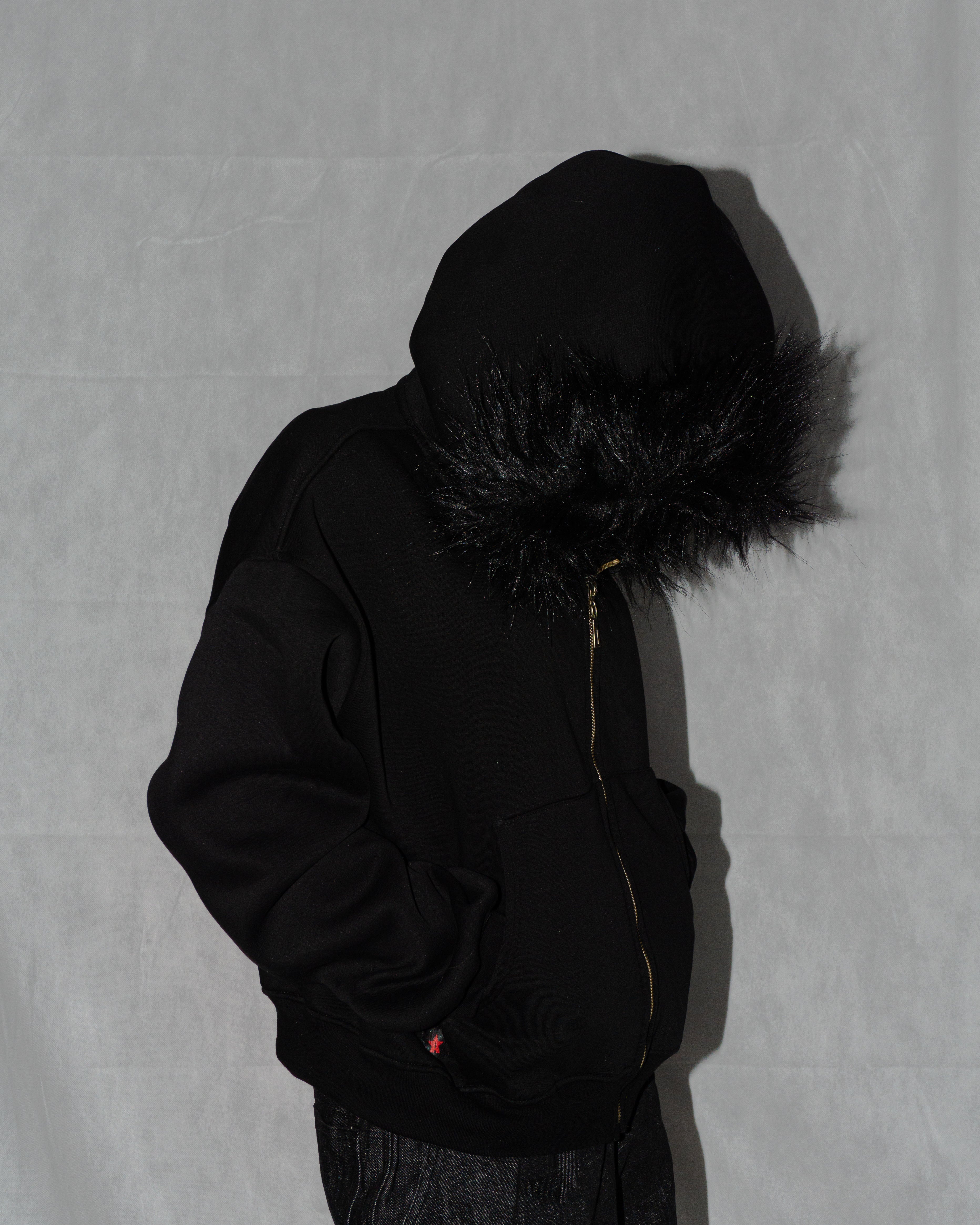 amfy fur zipup hoodie