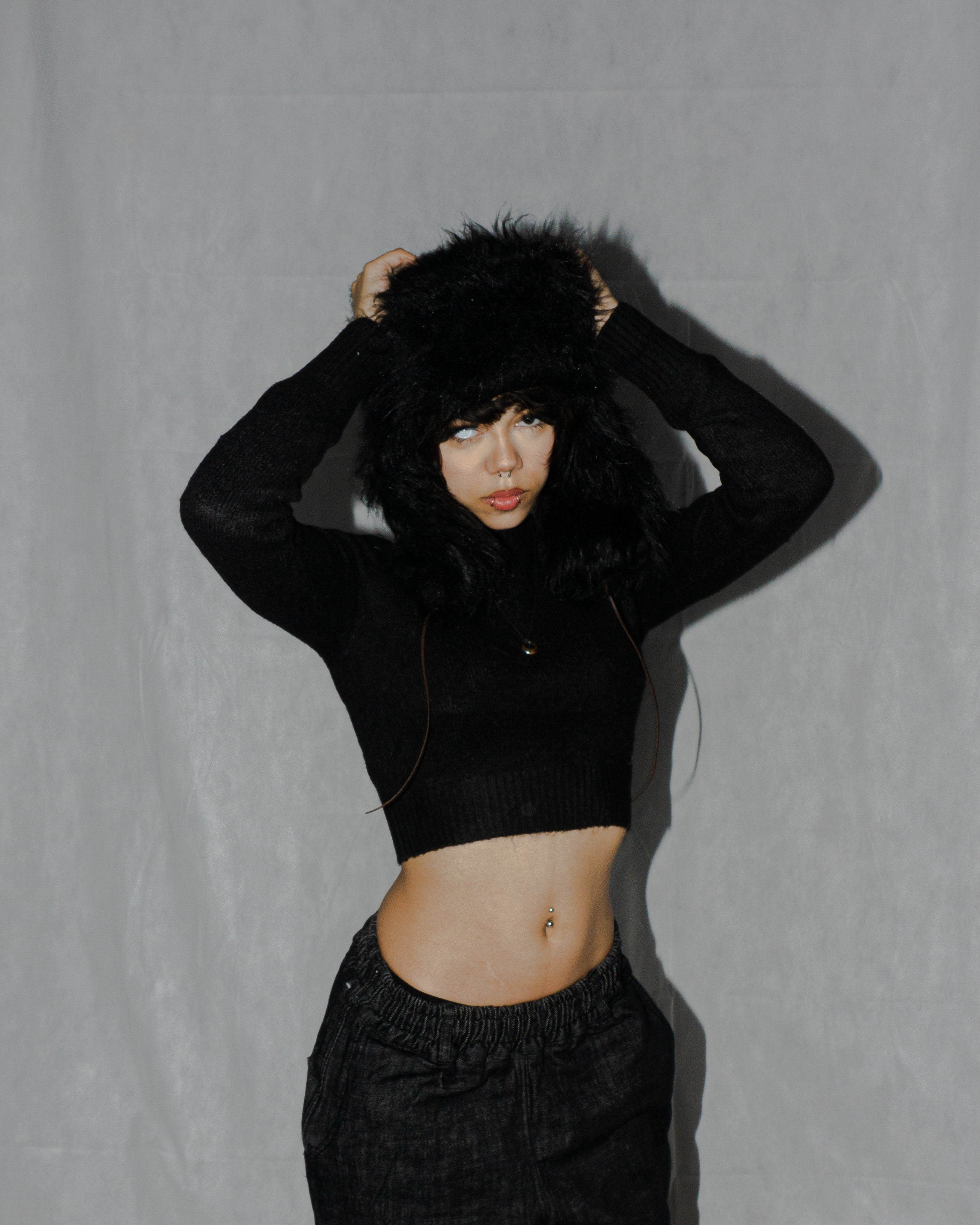 Amfy fur ushanka (black)