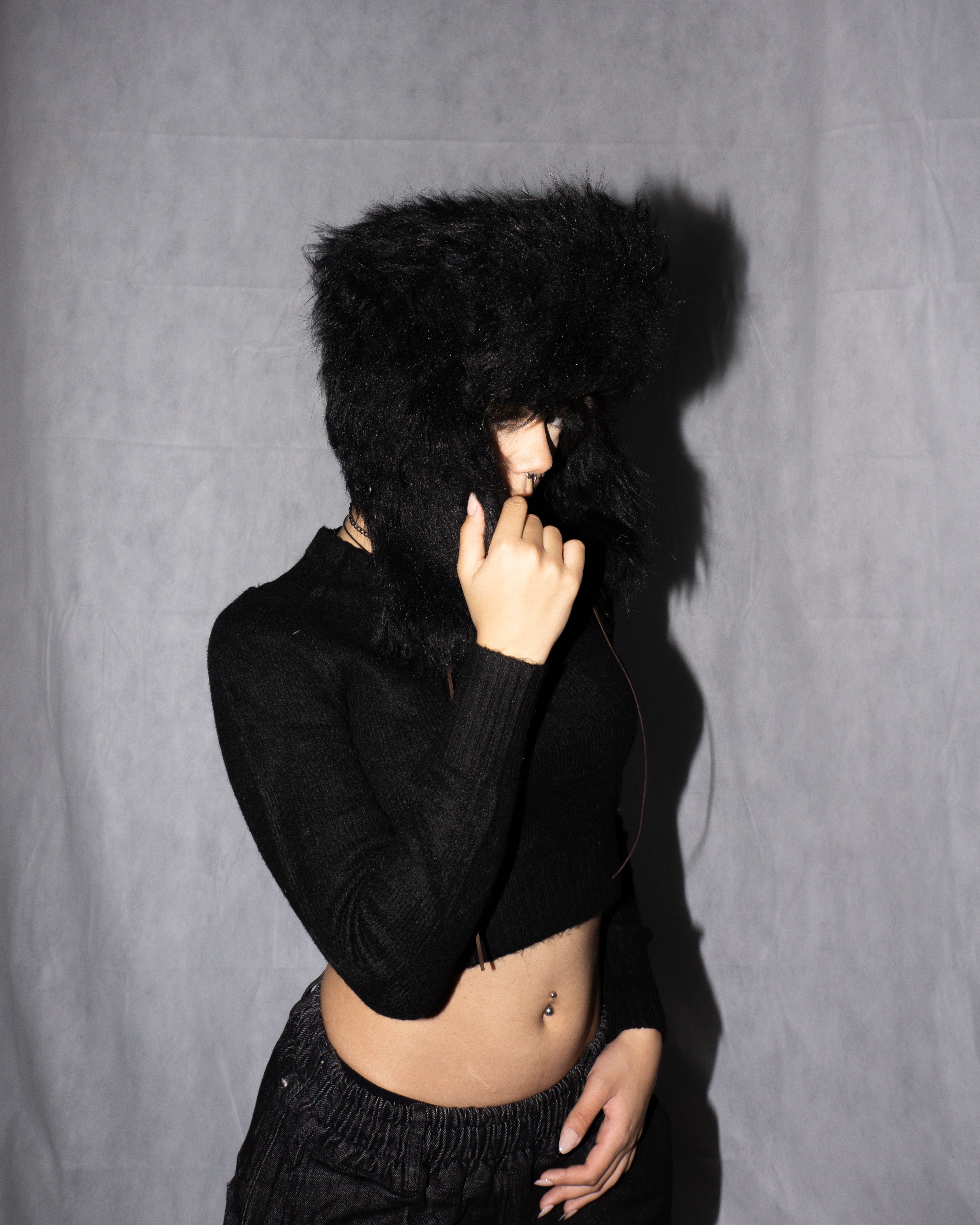 Amfy fur ushanka (black)
