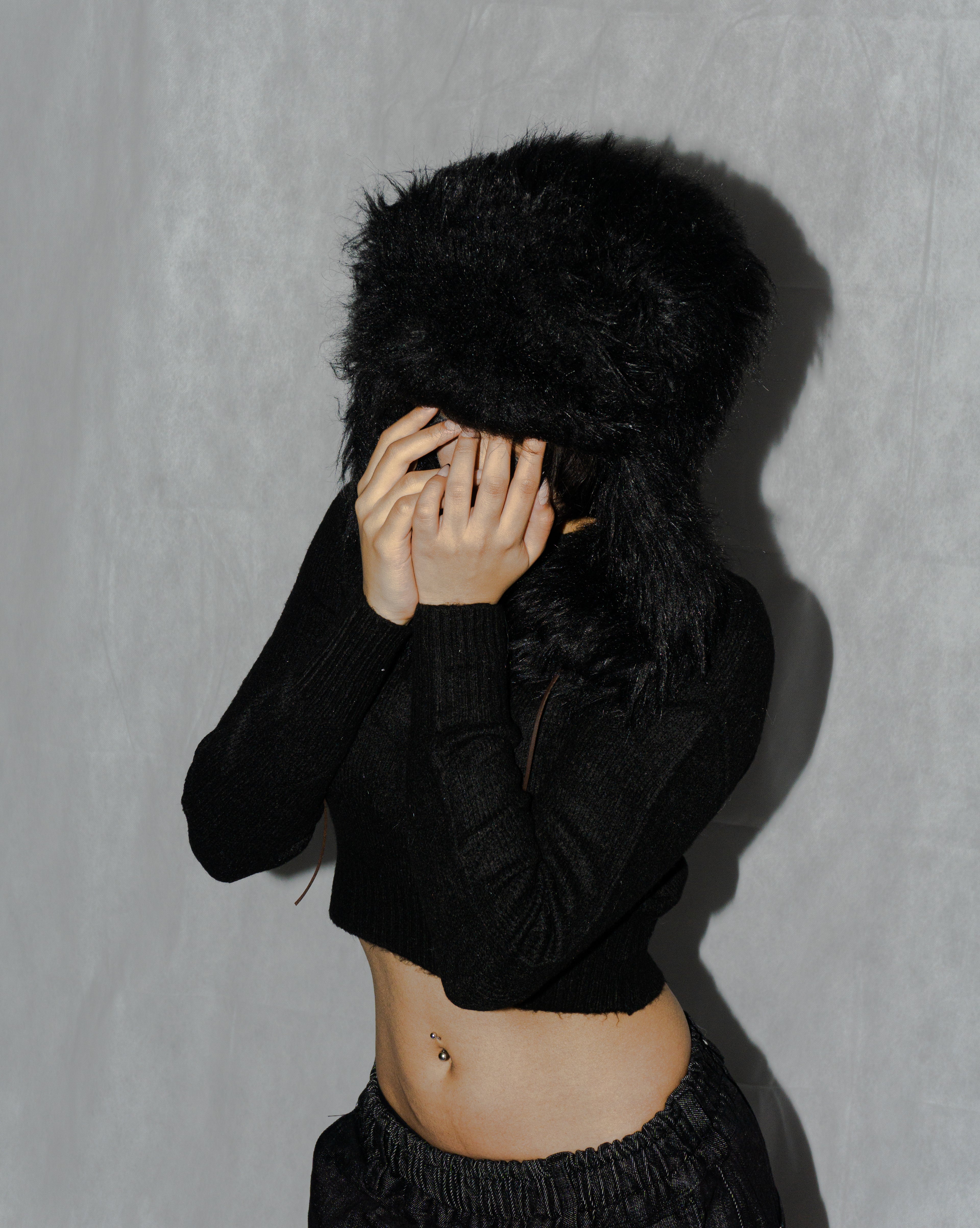 Amfy fur ushanka (black)